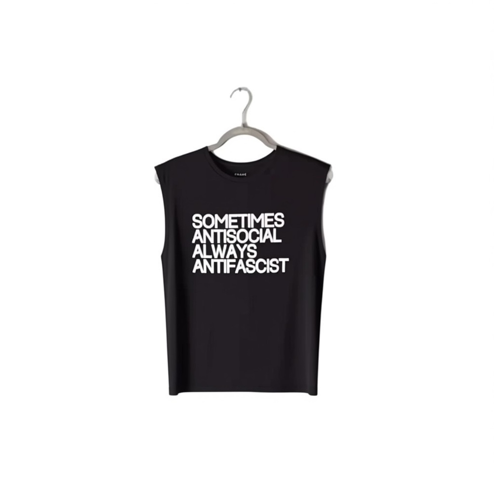 Frame Denim Black Le Mid Rise Muscle Tee